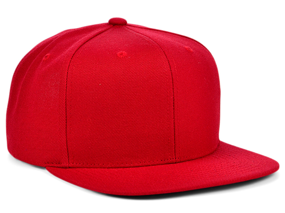 Red Mitchell & Ness Blank Classic Snapback Hat - Custom Lids –