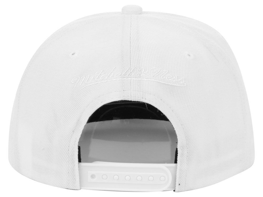 White Mitchell & Ness Blank Snapback Hat - Custom Lids –