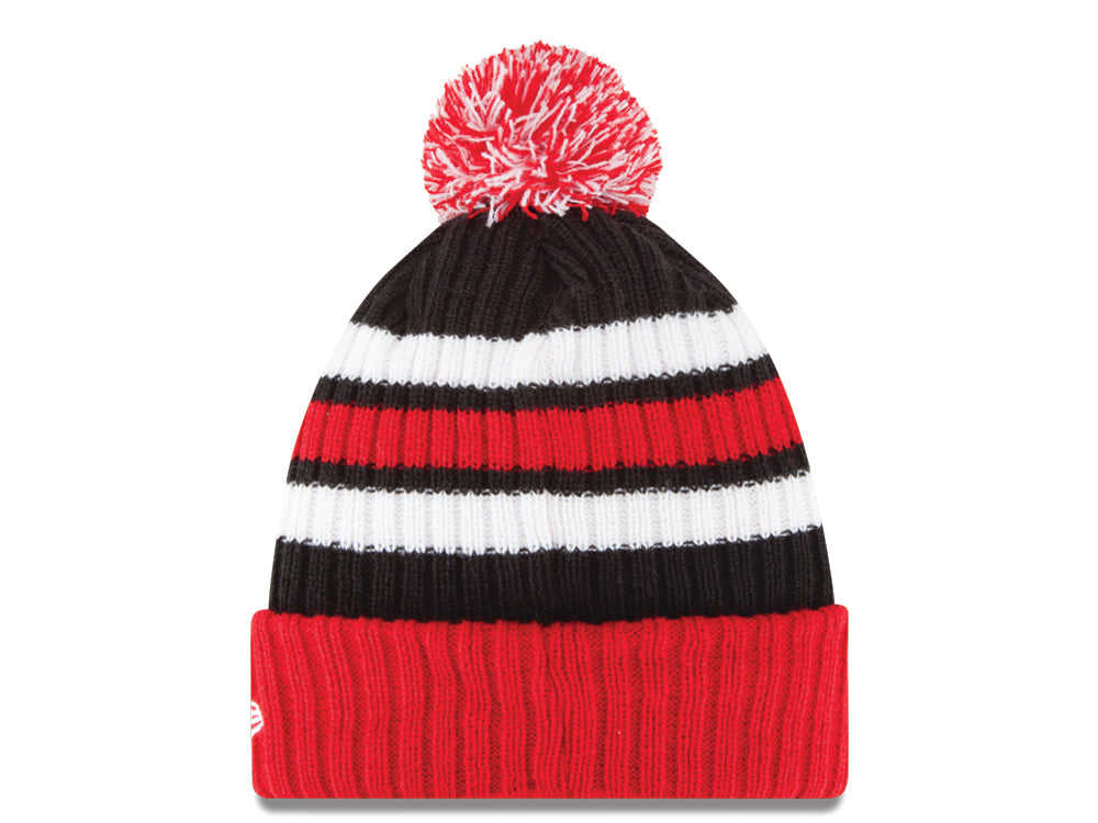New Era Blank Pom Knit - Red/Black