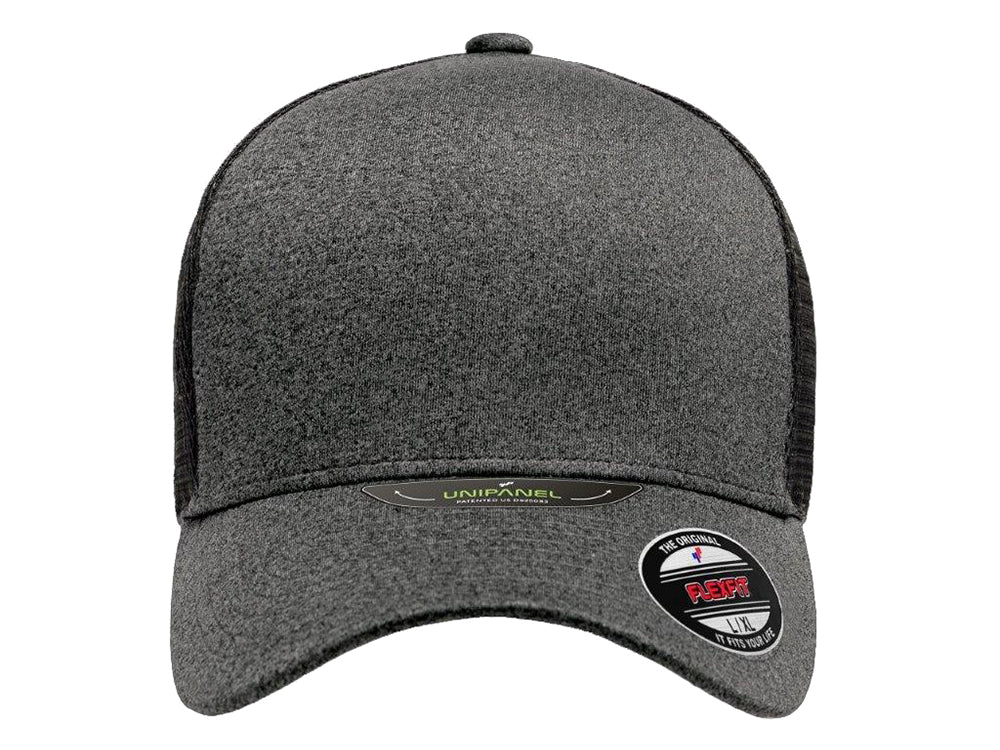 Gray/Black Flexfit Hat – Dark Flex - Unipanel Custom Lids