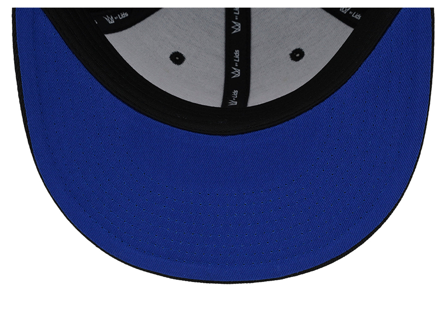 Crowns By Lids Full Court Fitted UV Cap - Black/Royal Blue