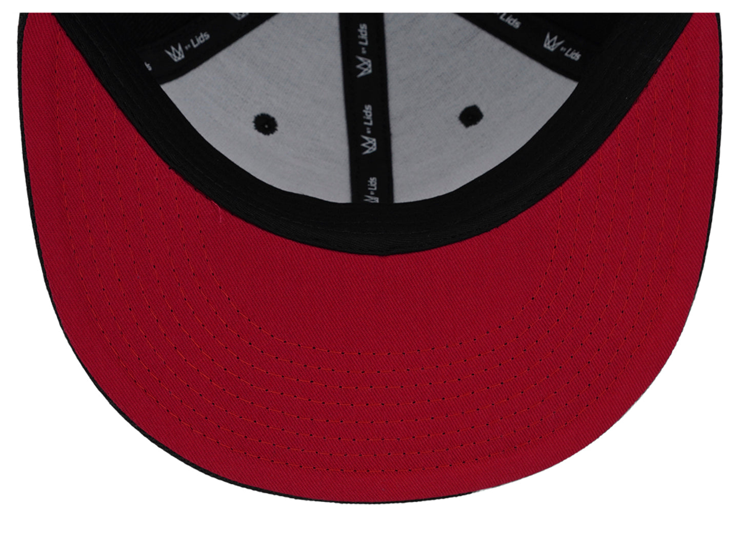 Crowns By Lids Full Court Fitted UV Cap - Black/Red