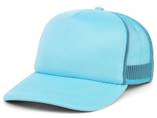 Crowns By Lids Screen Foam Trucker Cap - Turquoise/Turquoise