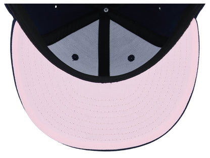Crowns By Lids Full Court Fitted UV Cap - Navy/Pink