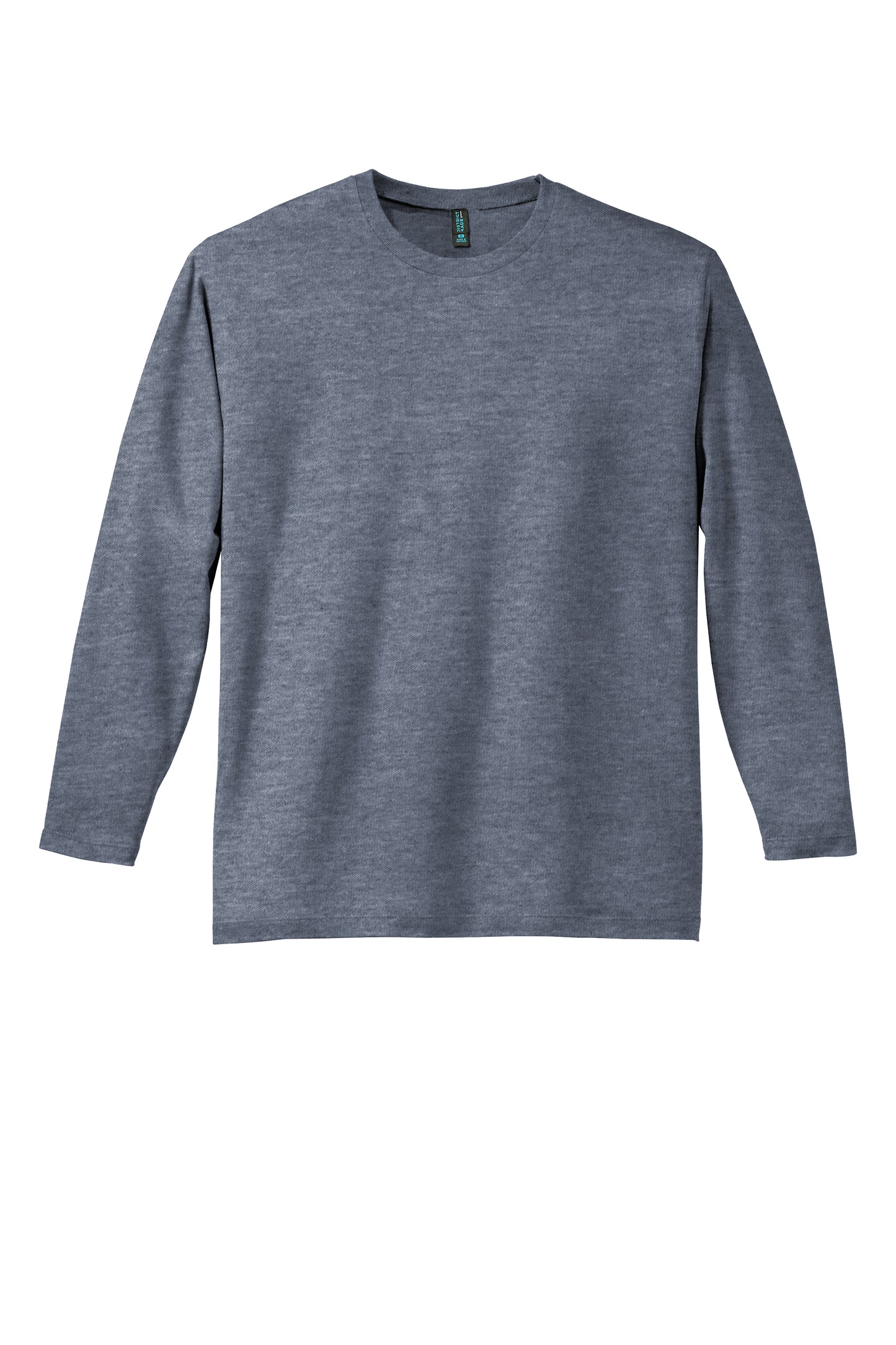 District Perfect Weight Long Sleeve Unisex Tee - Heathered Navy