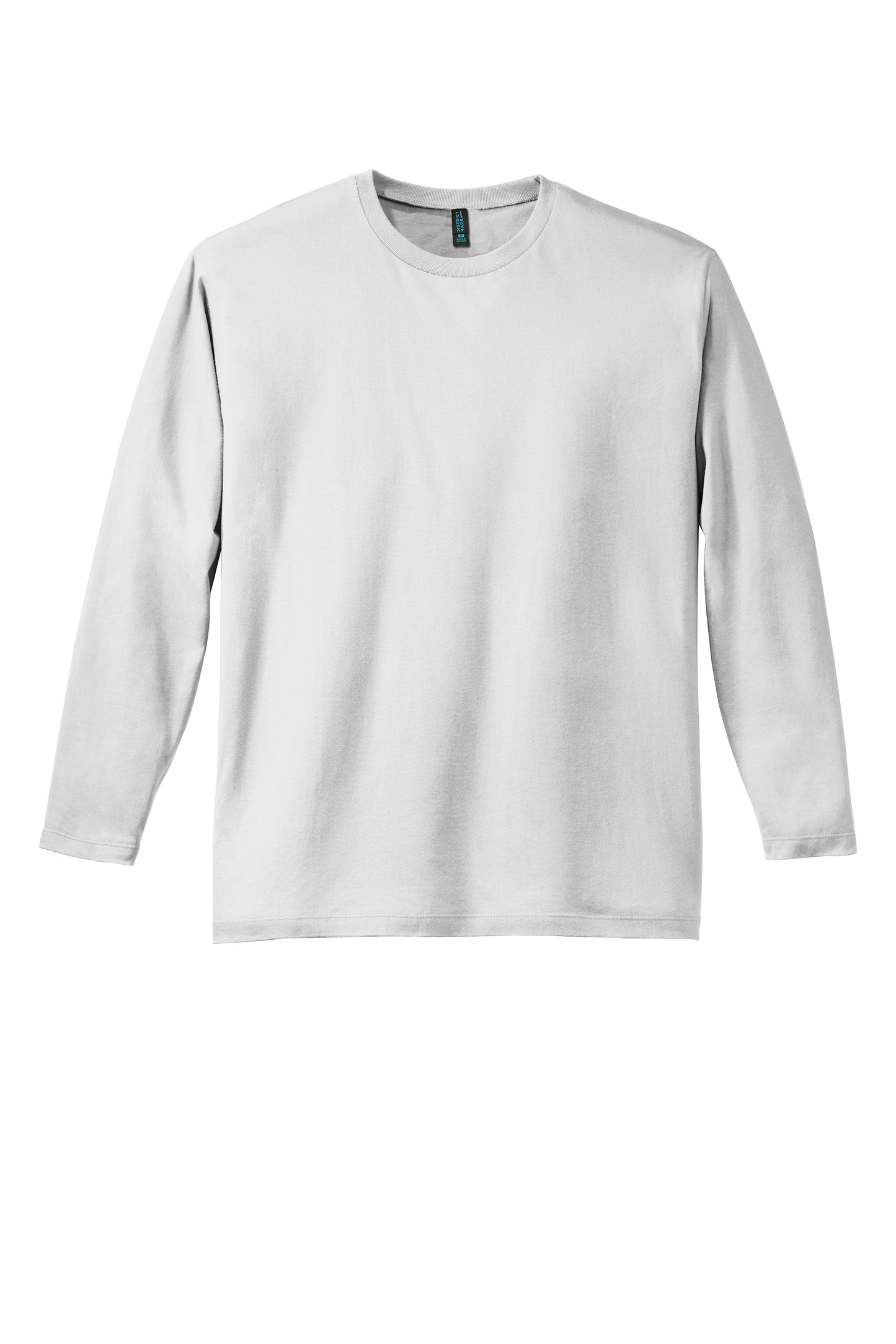 District Perfect Weight Long Sleeve Unisex Tee - Bright White