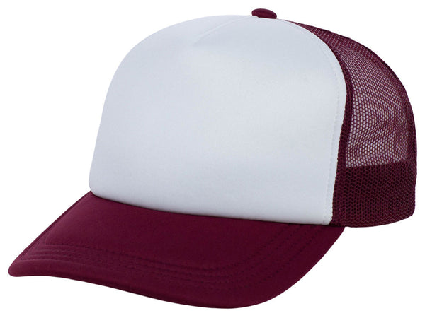 Hermosa Beach 72 & SUNNY High Crown Trucker Hat - Burgundy Maroon