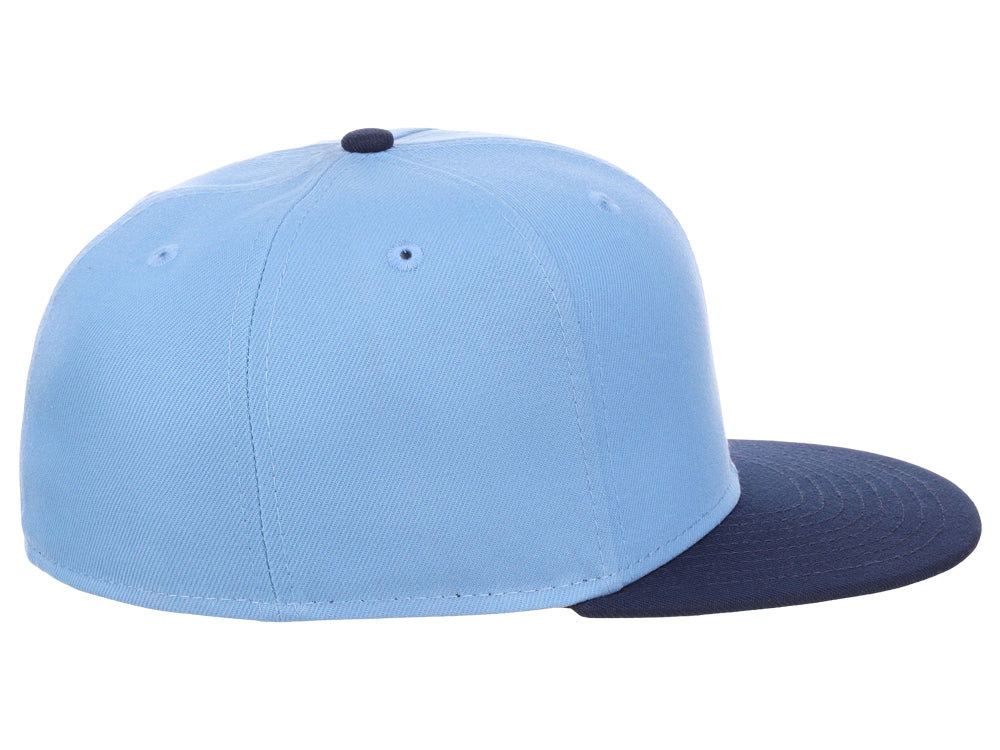Crowns By Lids Full Court Fitted Cap - Sky Blue/Navy –