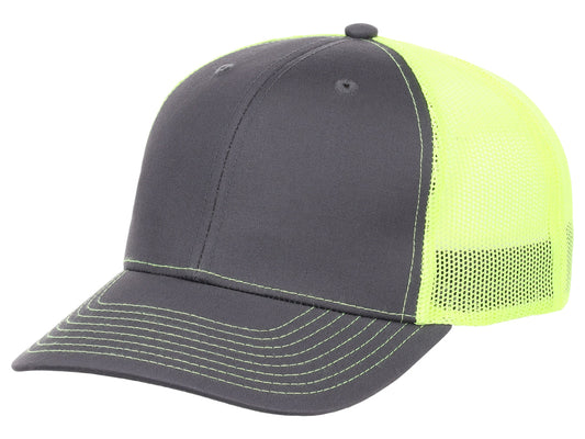 Crowns By Lids Slam Dunk Trucker Cap - Charcoal/Neon Yellow