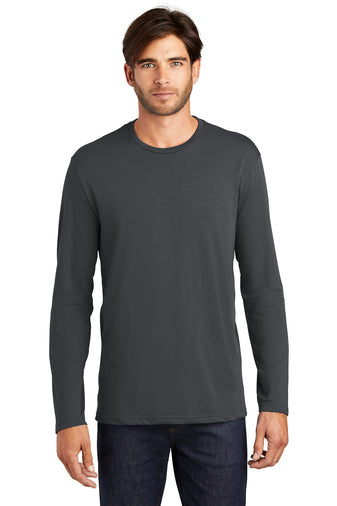 District Perfect Weight Long Sleeve Unisex Tee - Charcoal