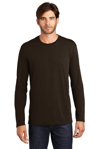 District Perfect Weight Long Sleeve Unisex Tee - Espresso