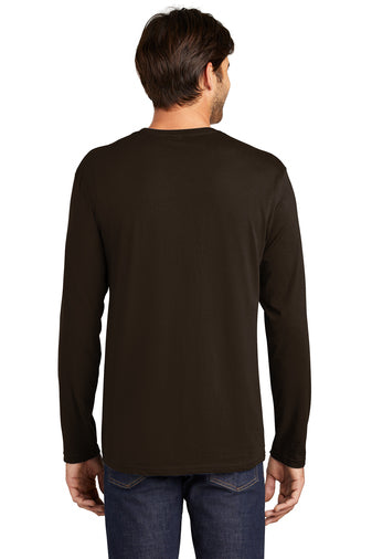 District Perfect Weight Long Sleeve Unisex Tee - Espresso