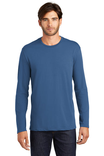 District Perfect Weight Long Sleeve Unisex Tee - Maritime Blue