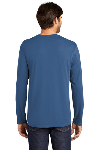 District Perfect Weight Long Sleeve Unisex Tee - Maritime Blue